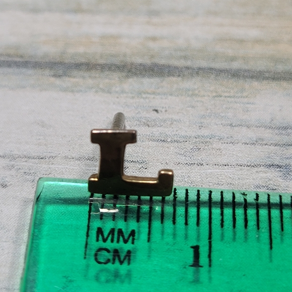 Vintage Anson 14K L Initial Tie Tack. - Picture 8 of 9